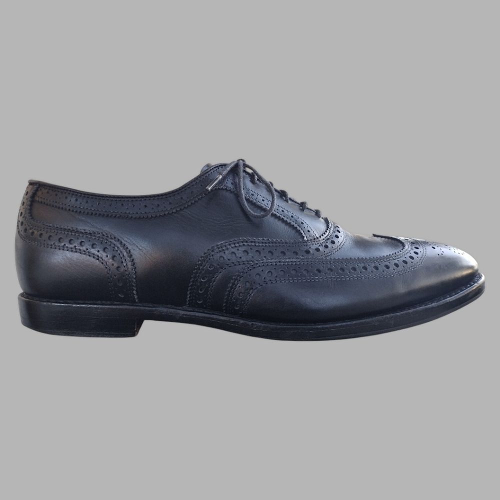 Brooks Brothers 1818 Wingtip Oxford Shoes, Size 12 D, Black